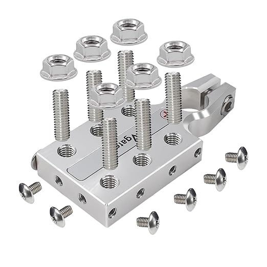 Vgate 16-Way Lead Acid Battery AGM Post Terminal Ends, Distribution Block Bus Bar, 8AWG up to 4/0(XL) AWG Gauge, Positive & Negative for SAE/DIN/EN Tapered Top Post