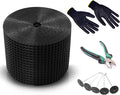 Solar Panel Bird Guard,8in x100ft Critter Guard for Solar Panels with 80pcs Fastener Clips,PVC Coated Critter Guard with Gloves and Pliers,1/2in Pigeon Solar Panel Mesh for Bird Proofing