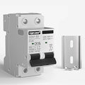 DC Circuit Breaker 20 Amp Solar Panel Disconnect Switch 12V-500V 2 Poles Miniature Solar Circuit Breaker for Outdoor PV Homes Battery, AC 110V DIN Rail MCB