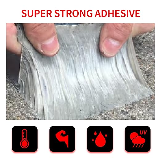 TAPEBEAR 12 Rolls Butyl Tape Waterproof Sealing Tape 6inch x16feet, Upgraded Aluminum Foil Tape Heavy Duty for RV Repair, Awning, Window, Glass & EDPM Roof Leak Patching, Boat and Pipe Sealing, Silver