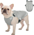Kuoser Dog Cooling Vest, Puppy Cooling Coat,Breathable Cool Coat for Medium Dogs, Pet Jackets Reflective Summer Essentials Grey M