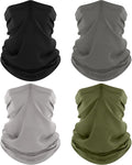 4 Pack Neck Gaiter, Cooling Breathable Face Mask UV Protection Scarf Hiking Bandana for Men/Women
