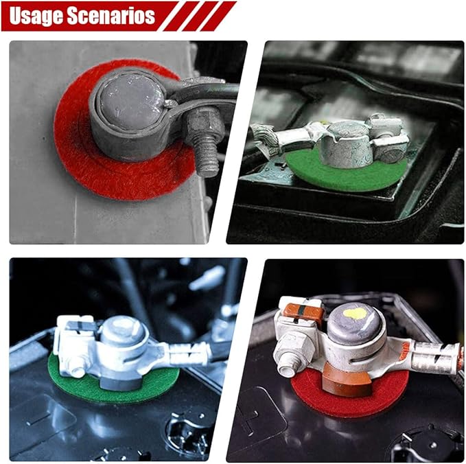 8PCS Car Battery Terminal Anti Corrosion Washers, Auto Fiber Shim Battery Terminal Protectors, 4 Red & 4 Green Battery Post Washer Fiber Washers for Protecting Battery Terminal