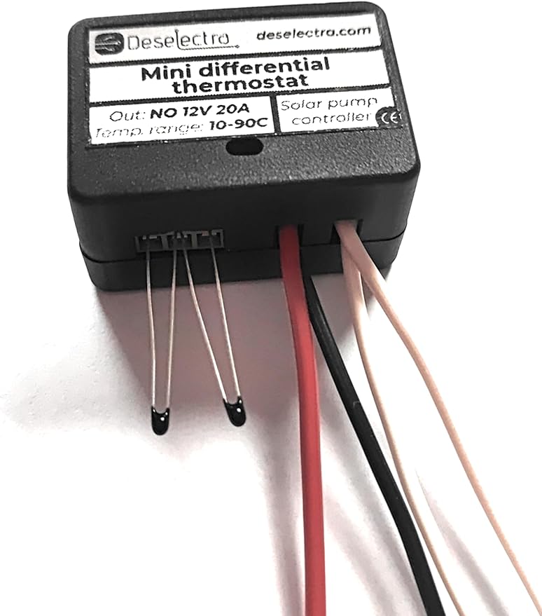 Differential Thermostat Home Solar Hot Water Heating Pump Controller, 12V, 10A