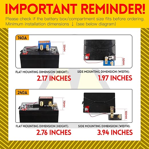 Battery Kill Switch for Car - Remote Battery Disconnect Switch 12V/24V 140A with LED Voltage Display | Anti-Theft & Battery Drain Protection | Compact Design for Vehicles Battery Up to 100AH