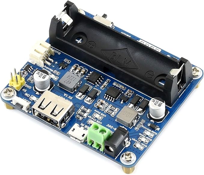 Waveshare Solar Power Management Module, Solar Charge Controller USB, for 6V~24V Solar Panel Multi Protection Circuits Suited for Low-Power IoT and Other Environmental Protection Projects