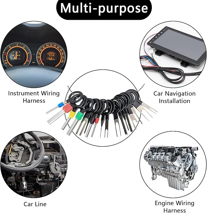 5pcs Electrical Disconnect Pliers and Connector Separator Tool for Cars, with Hose Clamp Pliers and Terminal Pin Removal Tool Set