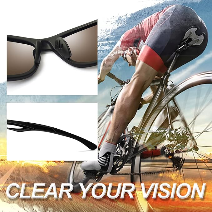 Joopin Sports Sunglasses Polarized UV400 Protection Wrap Around Sun Glasses Shades for Men Women