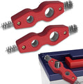Car Battery Terminal Cleaning Brush, 4 in 1 Auto Battery Terminal Cleaning Tools, Copper Pipes Cleaner Brush Tool, Universal Battery Terminals Machine Parts Cleaning Tool (Red, 2PCS)