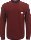 BOCOMAL FR Shirts for Men Lightweight Crew Long Sleeve Flame Resistant/Fire Retardant Shirt…