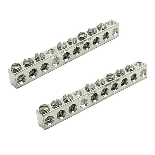 GOUNENGNAIL-UL Certified 8 Terminal Ground Bar Kit, Max Wire Dia 4AWG (2)