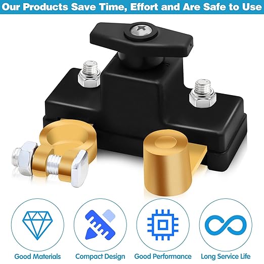 Pure Copper Car Battery Power Cut-Off Switch Breaker, Stable Transmission Smart Car Battery Disconnect Supplies, High Conductivity Disconnect Switch, Truck, Boat or Rv