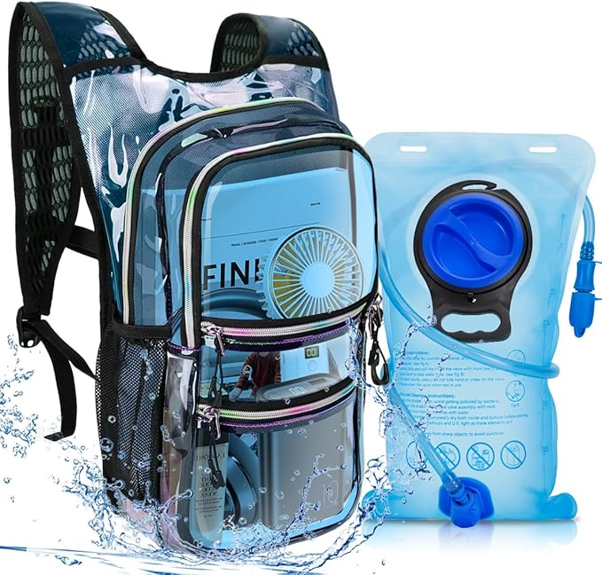 Hydration Pack, Water Backpack with 3L Hydration Bladder Lightweight Insulation, Festival Essential, Rave Hydration Backpack, Hydropack Backpack for Rave, Hiking, Biking, Festival Gear