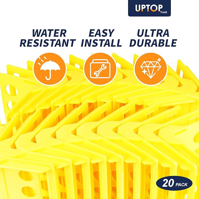 UPTOP 20 Pack ratchet strap corner protectors, 4” wide edge protectors, flat bode protectors, cargo load corner edge protector