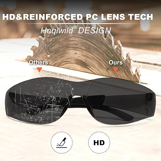 ANSI Z87.1 Safety Glasses Men Women 12 pack(6pack clear safety glasses+6pack safety sunglasses) Scratch & Impact Resistant eye protection glasses for Construction, Outdoor Sports & Work