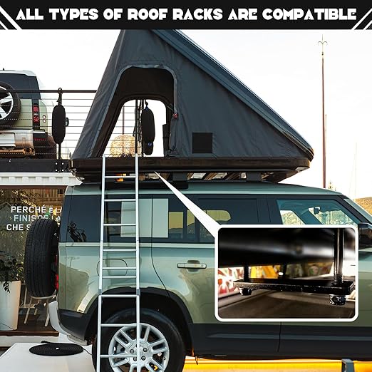 Zonon 28 Pcs Rooftop Tent Mounting Hardware Set Including 4 5.3" x 1" Flat Mending Plates 8 Screws 8 Nuts and 8 Aluminum Blocks