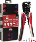 201PCS Wire Stripper Tool Kit,Self-Adjusting 8" Automatic Wire Stripping Tool for AWG 10-24, 3-in-1 Automatic Wire Stripper/Cutter/Crimper, Universal Wire strippers for Electrical Work
