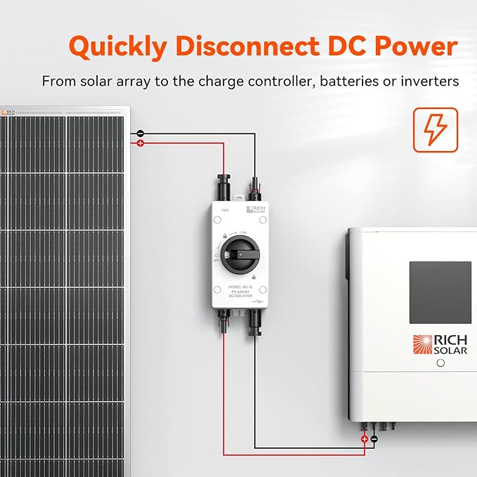 RICH SOLAR Solar PV DC Quick Disconnect Switch 1500V 32 Amps, RS-i2