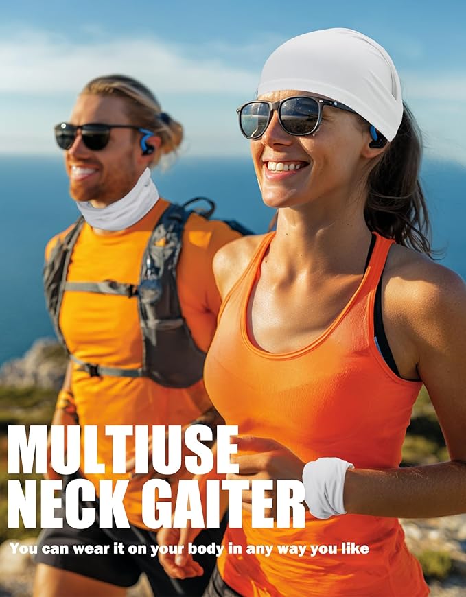 JHYWELL Cooling Neck Gaiter Face Mask, UV Protection Masks Gator, Windproof Bandana for Skiing, Fishing, Hiking, Cycling