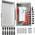Combiner Box for Solar Panels Pv Combiner Box Solar Combiner Box with 6 String 15A Rated Current Fuse Surge Protective Device and 63A Air Circuit Breaker for On/Off Grid Solar Panel System