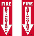 Rogue River Tactical 2 Pack Fire Extinguisher Arrow Sticker Set Sign Warning 9x3 Inch Vinyl Decal Indoor Outdoor Window Business Retail Store