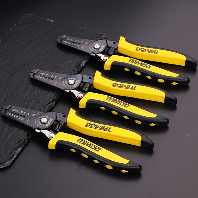 DOWELL 10-22AWG+22-30AWG Wire Stripping Tool Wire Stripper Cutter Pliers Tool Multi-Function Hand Tool for Electrician Craftsmanship 2-Piece