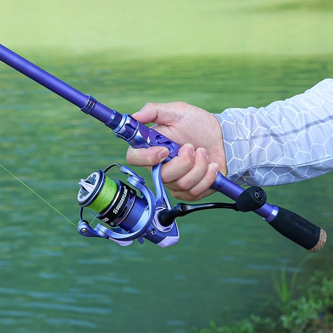 Sougayilang Fishing Rod and Reel Combos Carbon Fiber Telescopic Fishing Pole with Smooth Reel Combo Saltwater Freshwater Kit