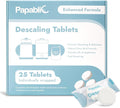 Papablic Descaling Tablets, 25 Count – Compatible with Baby Brezza, Momcozy, Bottle Washer, Warmer, Sterilizer & Formula Maker – Removes Milk & Limescale for Better Performance