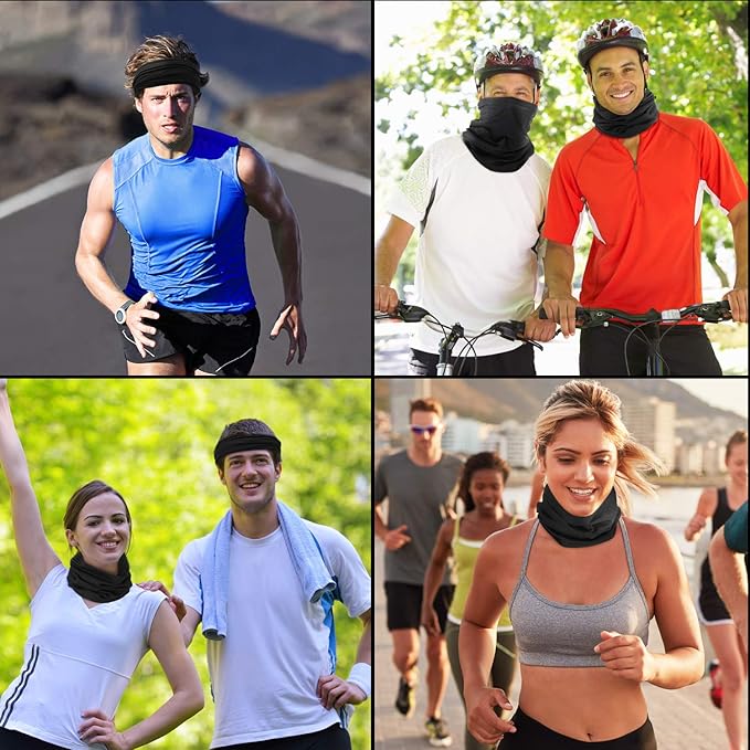 Geyoga Neck Gaiter Bandana Face Mask Summer UV Protection Cooling Breathable Face Mask Neck Scarf Balaclava for Men Women