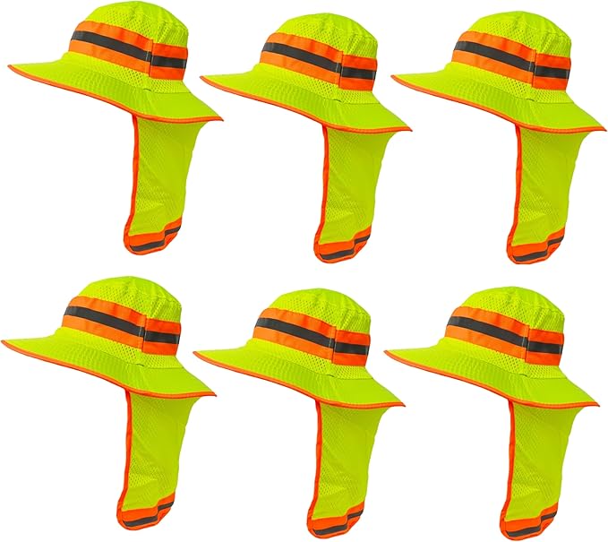 Packable and Adjustable Reflective Neon Boonie Sun Hat