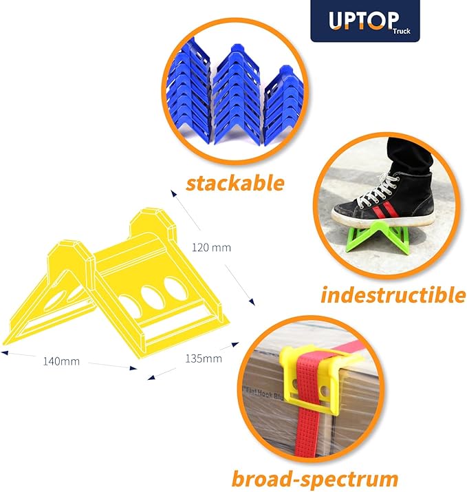 UPTOP 20 Pack ratchet strap corner protectors, 4” wide edge protectors, flat bode protectors, cargo load corner edge protector