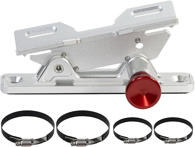 Quick Release Fire Extinguisher Mount - Aluminum Adjustable UTV Roll Bar Fire Extinguisher Holder Mounting Bracket Compatible with Jeep Wrangler TJ JK JL JKU Polaris RZR Ranger Cam-Am X3, Silver