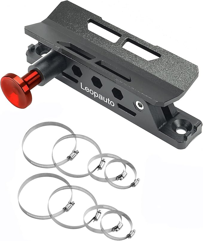 Universal Fire Extinguisher Mount, Aluminum Quick Release Roll Bar Fire Extinguisher Bracket Holder with 8 Clamps Compatible with Jeep Wrangler JK TJ JL JKU Polaris RZR Ranger UTV, Gray
