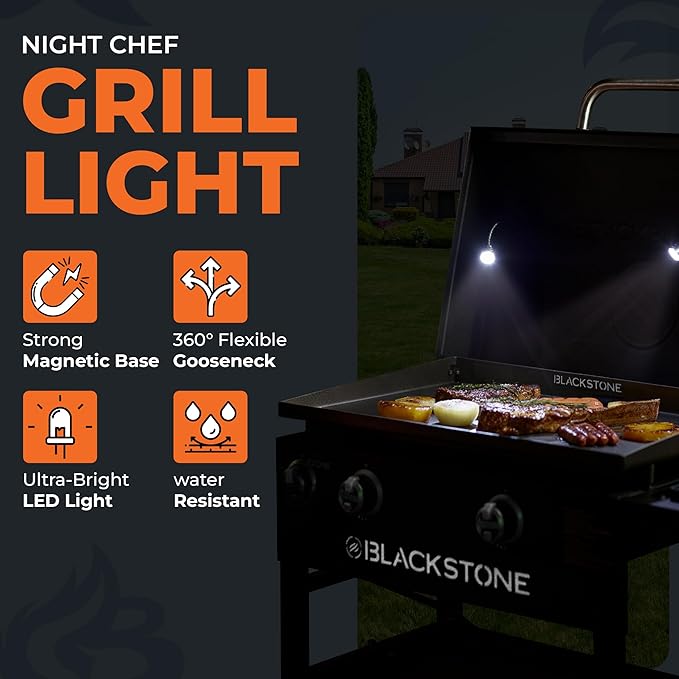 Night Chef Magnetic Grill Light – Ultra-Bright BBQ Lamp with 360° Gooseneck – Weatherproof Outdoor Light, Great Gift for Campers & Grill Lovers