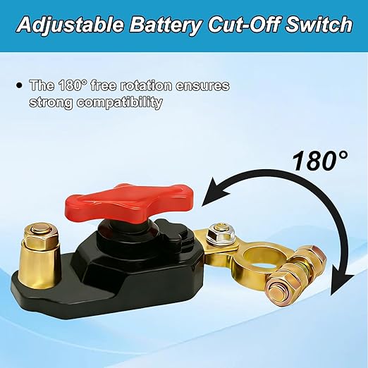 Car Battery Power Cut-Off Switch Breaker, Stable Transmission Adjustable Pure Copper High Conductivity 12v Disconnect Switch Smart Car Switch for Boat Rv Car Truck Supplies