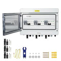 3 in 3 Out Solar Combiner Box,PV Combiner Box with 20A PV Fuse,DC 20A Circuit Breaker and Surge Protector,IP65 Solar Disconnect Switch Box for Indoor Outdoor Solar Panel System (3 in 3 Out 20A 1000V)