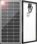 JJN 100 Watt Solar Panels, 10BB Monocrystalline 12V 100W Solar Panel, 23% High Efficiency PV Module Power Charger for RV, Home, Farm, Boat, Caravan and Off-Grid Applications