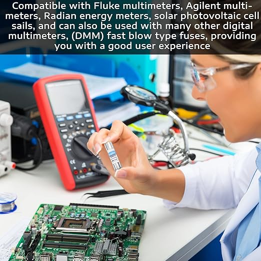 Kingdder Digital Multimeter Fuse Dmm-11A 11A 1000V DMM Replacement Fast Acting Replacement Agent Fuse 10 x 38 mm, 3/8 Inch x 1-1/2 Inch(10 Pcs)