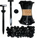 150Pcs Zip Ties, Cable Ties, Nylon Universal Cable Tie Buckle, Heavy Duty Self-Locking Zip Ties, With Pin And Button, UV Resistant Fastener For Automotive Maintenance