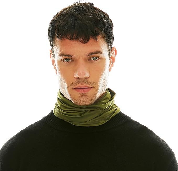 UV Protection Cooling Neck Gaiter Face Mask Scarf for Men - Windproof Neck Cover Bandana Neck Warmer Mask