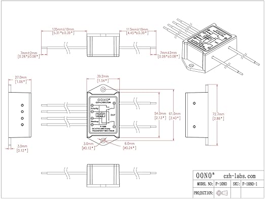 DC 6-36V 8A Automatic Transfer Switch, ATS Auto Transfer Switch, OONO F-1080