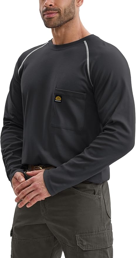 WORKWEYA FR Shirts Flame Resistant Shirt 6.5oz Men's NFPA 2112/CAT2 Long Sleeve Shirt