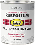 Rust-Oleum 7715502 Stops Rust Brush On Paint, Quart, Metallic Aluminum (Pack of 1)