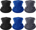 6 Pack Neck Gaiter for Men Women Gator Summer UV Dust Mask Cooling Neck Gaiters Face Cover for Sun Protection Scarf Bandana