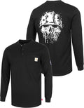BOCOMAL FR Shirts Henley 7oz Midweight Fire Resistant Clothing NFPA2112 CAT2 Men's Flame Retardant Work Shirt