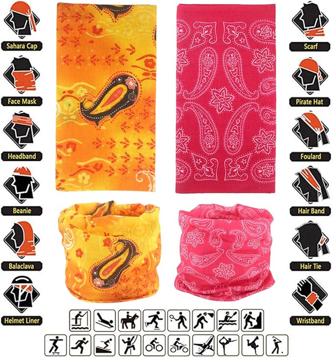 Neck Gaiter Masks Tube Scarf,Seamless Bandanas Buffs Gators,Ourdoor Face Mask Face Covering Multi Headwear