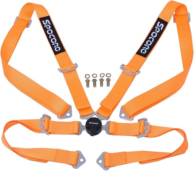 4 Point Racing Harness 2" Nylon Straps, Cam Lock Style (Pack of 1)
