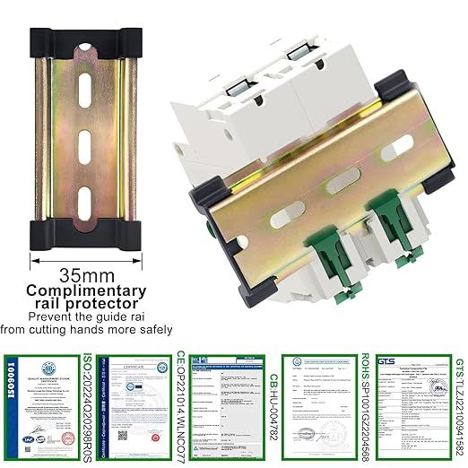 DC Miniature Circuit Breaker 80 Amp Solar Disconnect Switch DC1000V AC400V 2P MCB for Solar Panel, UPS, RV and Battery DIN Rail Mount