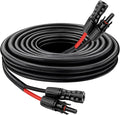 Solar Panel Extension Cable - 8AWG 10FT Solar Wire with Female & Male Waterproof Connector Flame Retardant Protective Sleeving PV Wire for RV, Photovoltaic Systems, Home, Boat, Solar Panels, Car