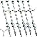 Ground Anchors Screw in 6 Pack-12 Inch Heavy Duty Galvanized Hex Head Tent Stakes Kit for Swing and Trampoline Set High Wind Solid Metal Dog Tie Out Stake